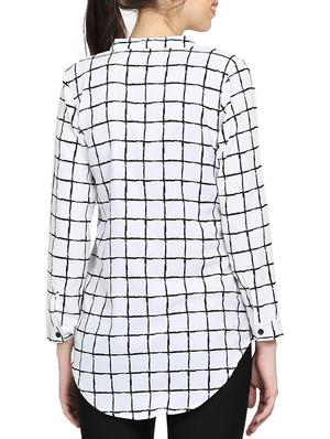 white checkered wrap top - 15015542 - Standard Image - 3