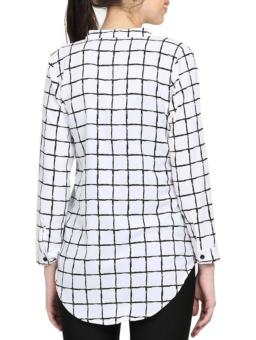 white checkered wrap top - 15015542 - Zoom Image - 3