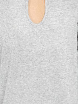 grey viscose asymmetric shrug - 15015831 - Standard Image - 3