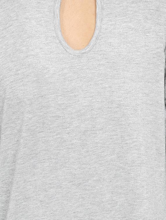 grey viscose asymmetric shrug - 15015831 - Zoom Image - 3