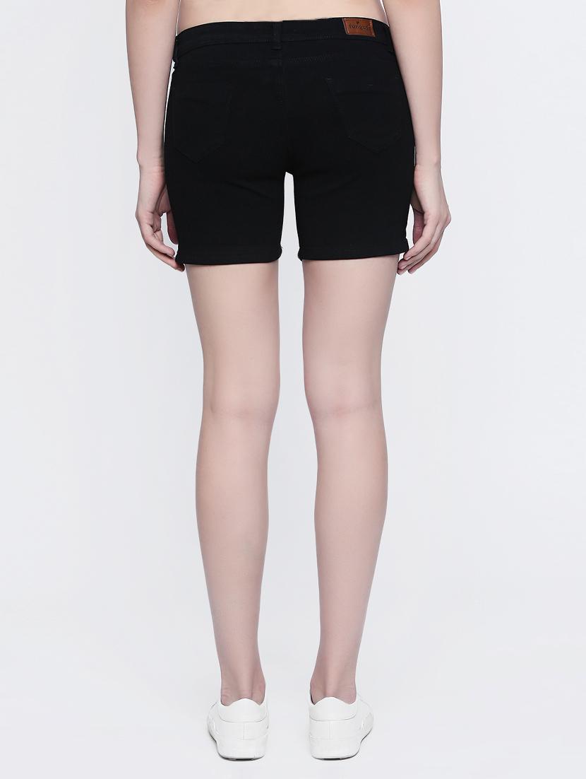 black denim shorts - 15015928 - Zoom Image - 3