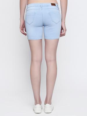 light blue denim shorts - 15015934 - Standard Image - 3
