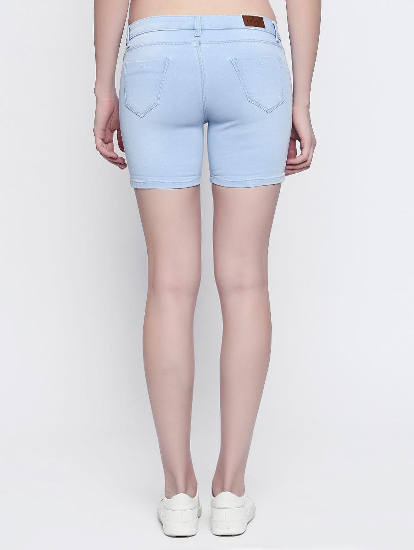 light blue denim shorts - 15015934 - Zoom Image - 3