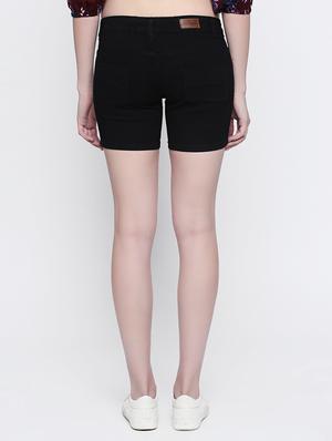 black denim shorts - 15015937 - Standard Image - 3