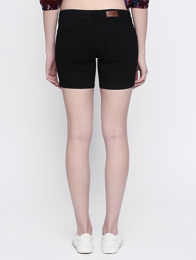 black denim shorts - 15015937 - Zoom Image - 3