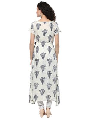 draw code asymmetric kurta - 15016040 - Standard Image - 3