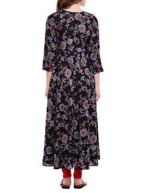 printed flared kurta - 15016072 - Standard Image - 3