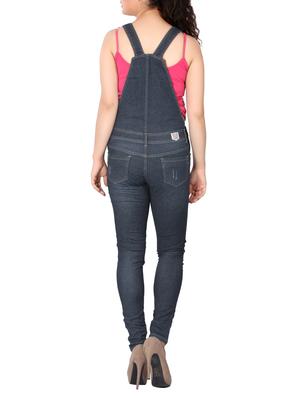 blue solid denim dungree - 15016138 - Standard Image - 3