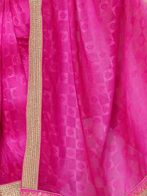 pink georgette printed saree with blouse - 15016754 - Standard Image - 3