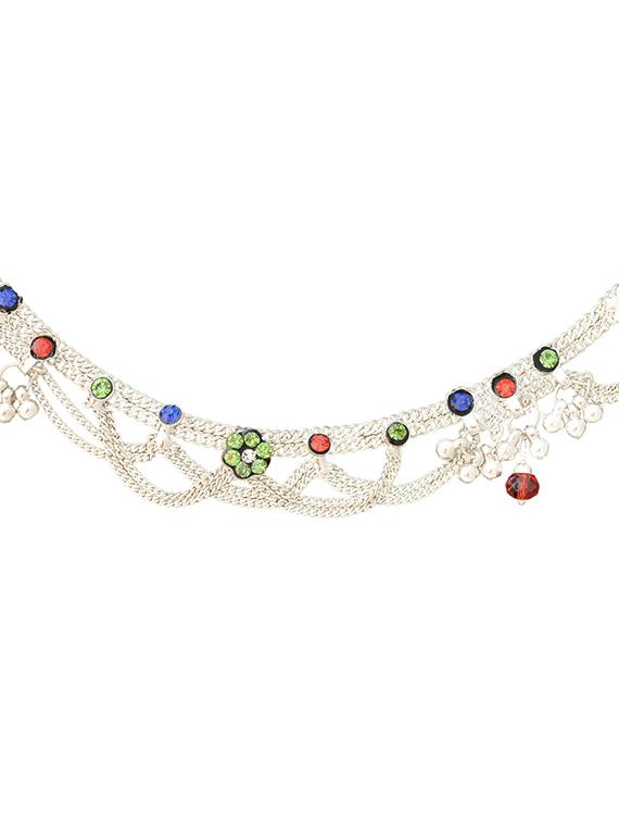 silver metal anklets and payal - 15017491 - Zoom Image - 3