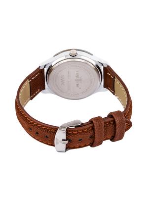 Traktime Analog Brown Leather Strap Women's Watch (Band Colour- Brown) - 15017838 - Standard Image - 3