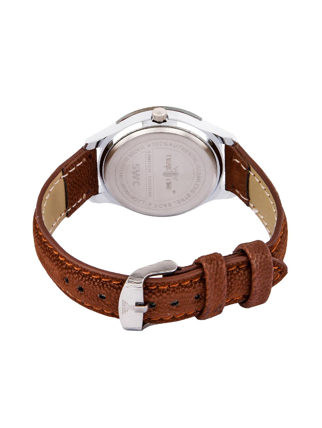 Traktime Analog Brown Leather Strap Women's Watch (Band Colour- Brown) - 15017838 - Zoom Image - 3