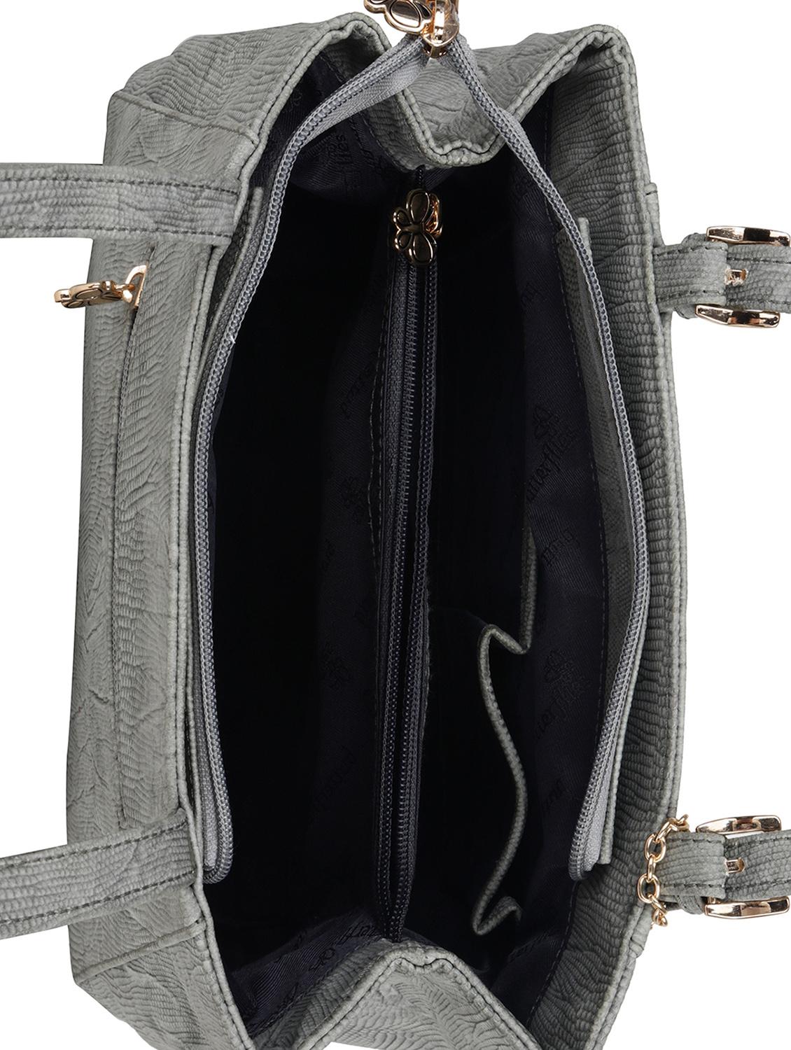grey leatherette regular handbag - 15018563 - Zoom Image - 3