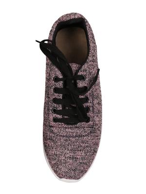 pink Fabric lace up sneaker - 15019229 - Standard Image - 3