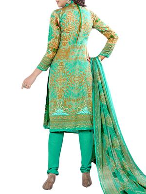 printed un-stitched suit combo - 15019577 - Standard Image - 3
