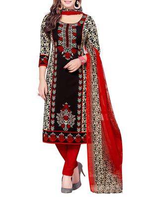 red synthetic suit combos unstitched - 15019599 - Standard Image - 3