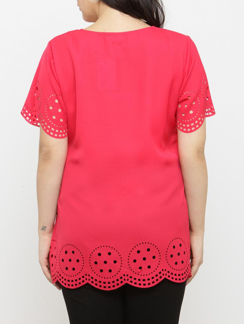 pink solid plus top - 15019818 - Zoom Image - 3