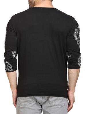 black cotton front print tshirt - 15020505 - Standard Image - 3