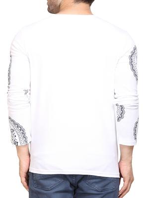 white cotton front print tshirt - 15020506 - Standard Image - 3
