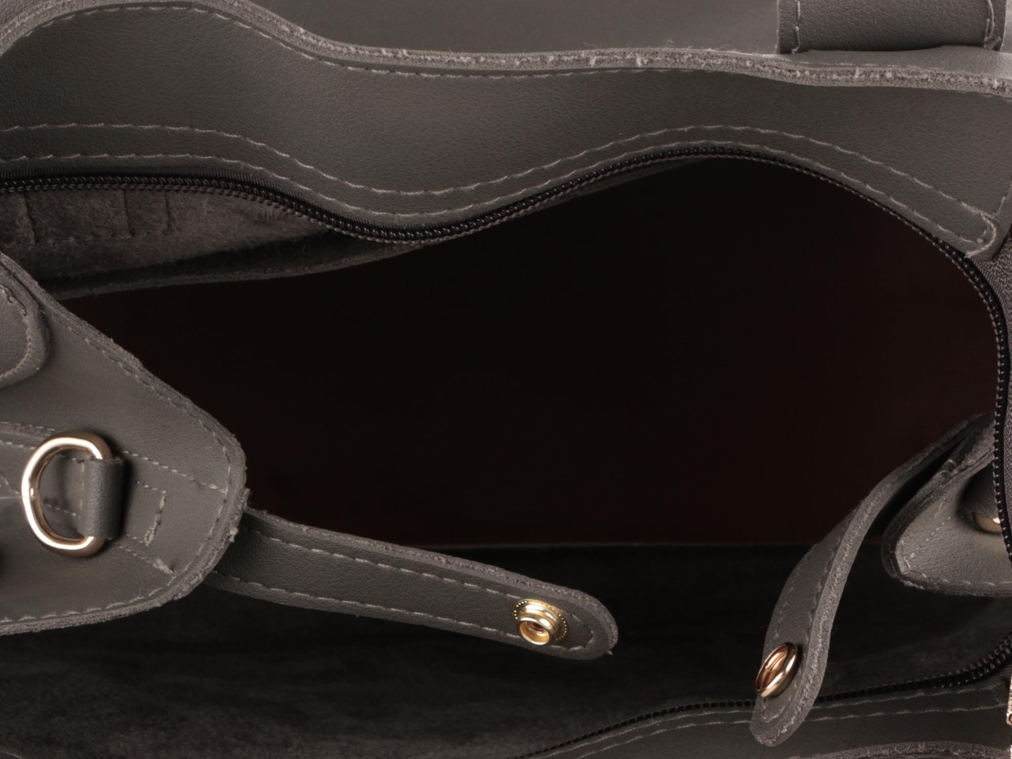 grey leatherette handbag - 15020881 - Zoom Image - 3