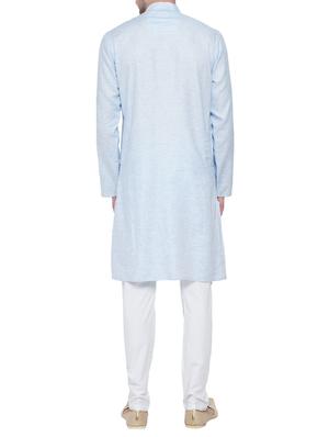 blue cotton ethnic wear set - 15020922 - Standard Image - 3