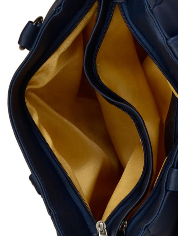 blue leatherette regular handbag - 15021096 - Zoom Image - 3