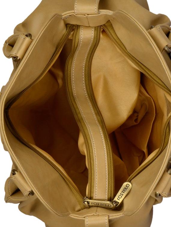 beige leatherette regular handbag - 15021122 - Zoom Image - 3