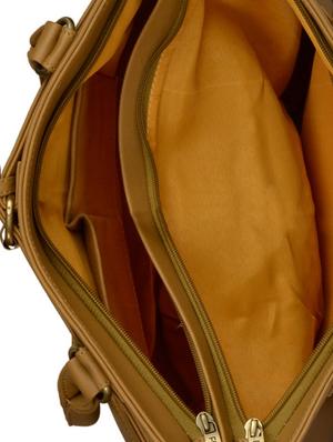 brown leatherette regular handbag - 15021128 - Standard Image - 3