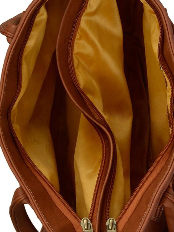 tan leatherette regular handbag - 15021141 - Zoom Image - 3