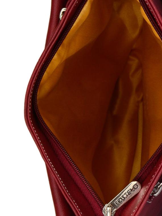 maroon leatherette regular sling bag - 15021148 - Zoom Image - 3