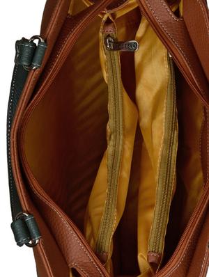 tan leatherette regular handbag - 15021154 - Standard Image - 3