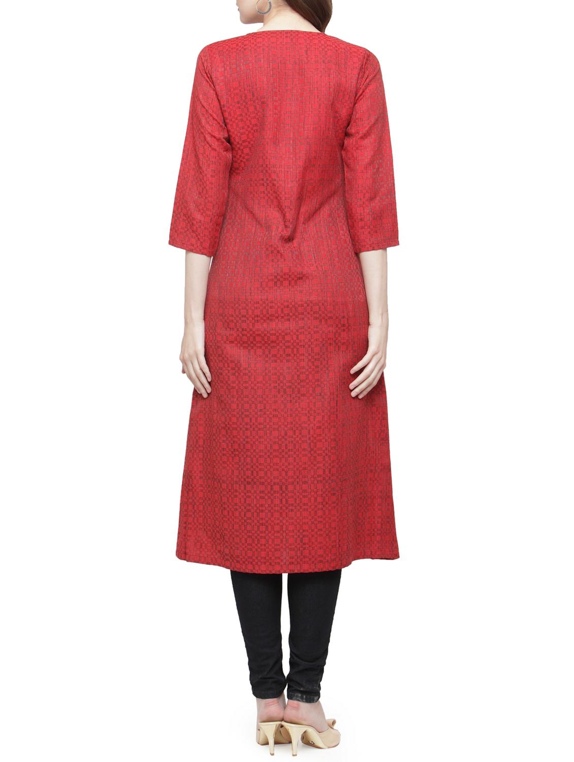 A-line printed kurta - 15021584 - Zoom Image - 3