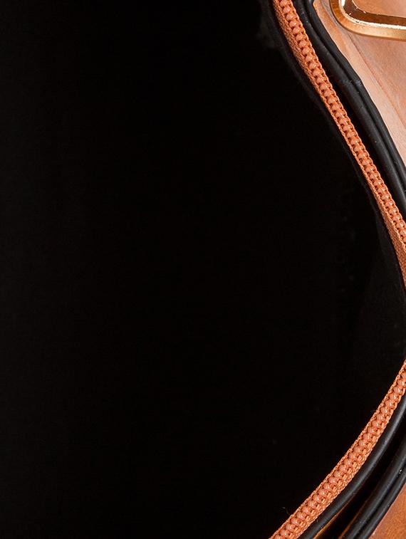 brown leatherette regular handbag - 15021677 - Zoom Image - 3