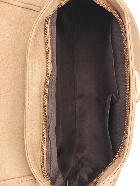 beige leatherette regular sling bag - 15021681 - Zoom Image - 3