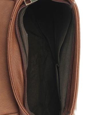 brown leatherette regular sling bag - 15021682 - Standard Image - 3