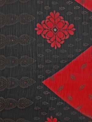 black crepe churidaar suits unstitched suit - 15021831 - Standard Image - 6
