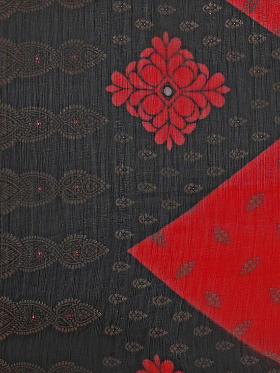black crepe churidaar suits unstitched suit - 15021831 - Zoom Image - 6