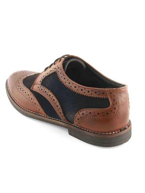 tan leatherette lace-up derby - 15022924 - Standard Image - 3
