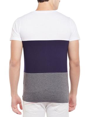multi cotton color block tshirt - 15023107 - Standard Image - 3