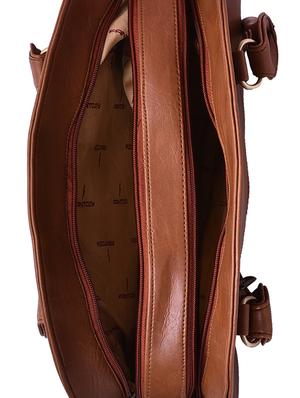 tan leatherette regular handbag - 15023436 - Standard Image - 3