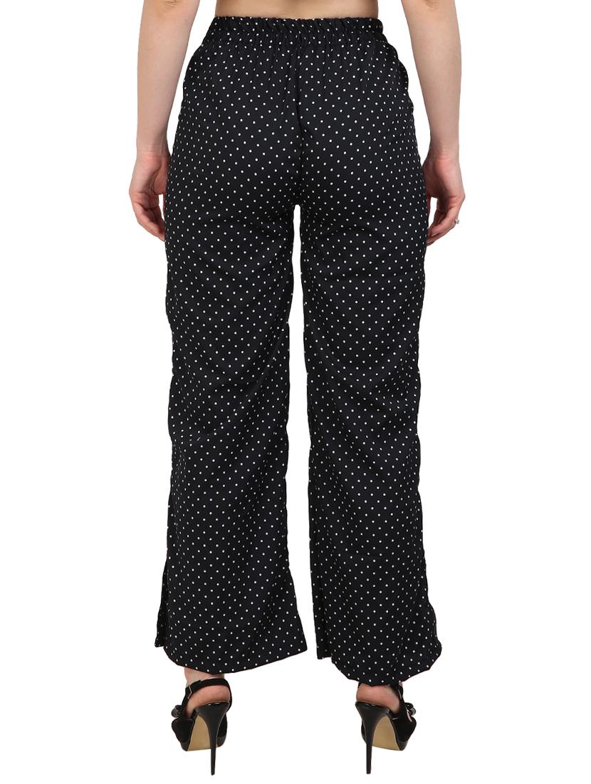 black printed crepe palazzo - 15023439 - Zoom Image - 3