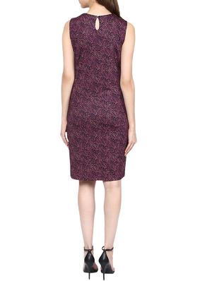 purple printed cotton sheath dress - 15023587 - Standard Image - 3
