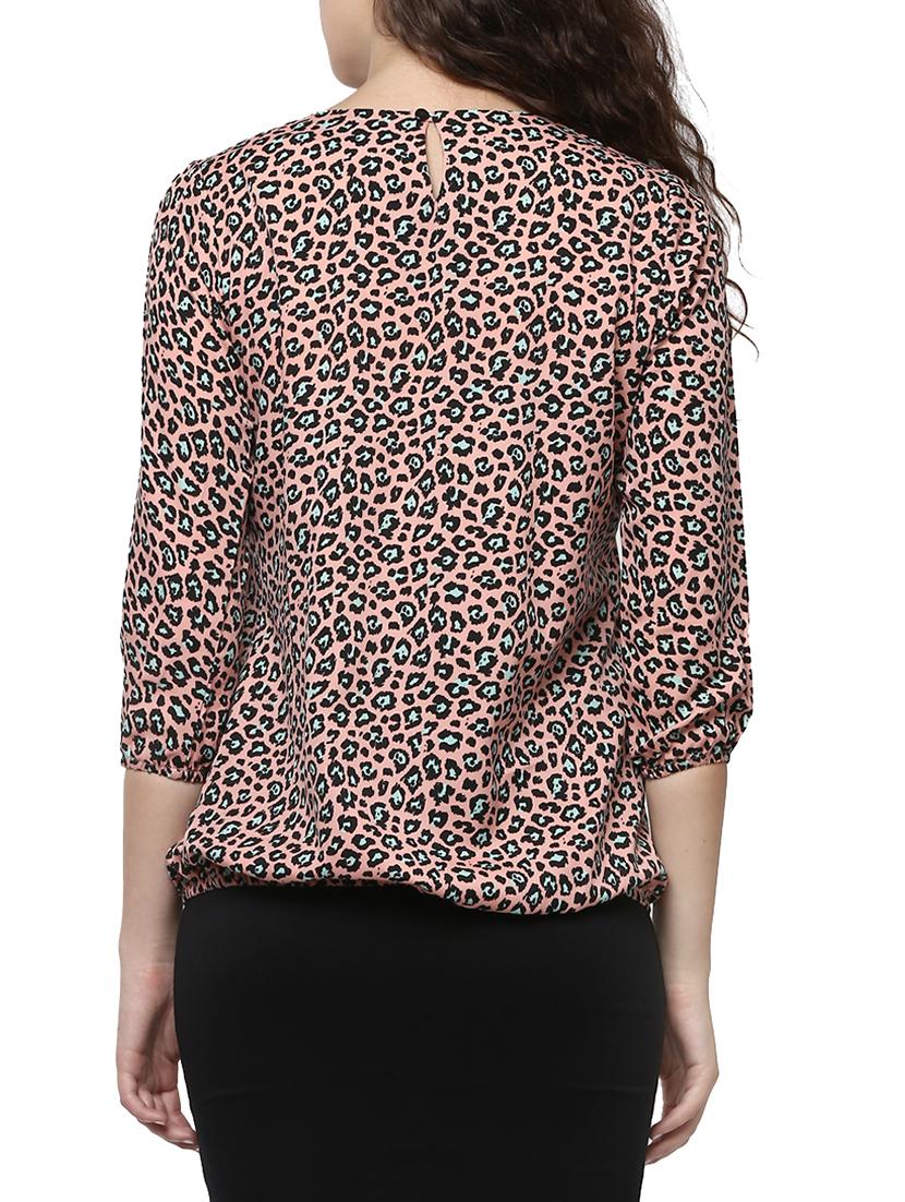 pink printed crepe top - 15023601 - Zoom Image - 3