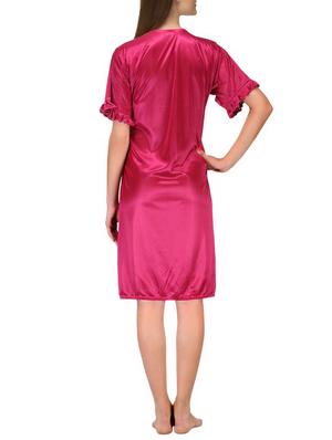 pink satin sleepwear robe - 15023788 - Standard Image - 3