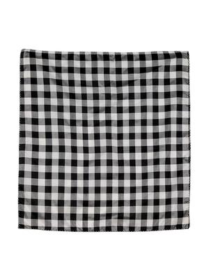 black and white silk pocketsquare - 15023989 - Standard Image - 3