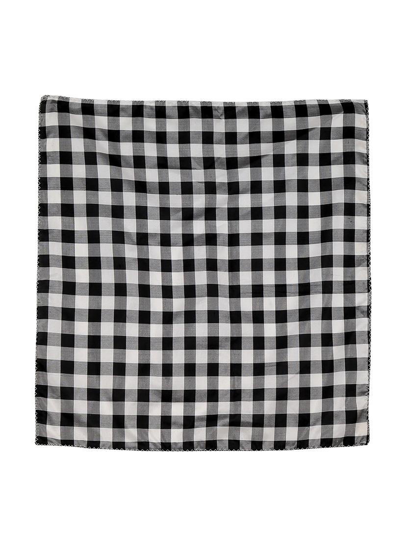black and white silk pocketsquare - 15023989 - Zoom Image - 3