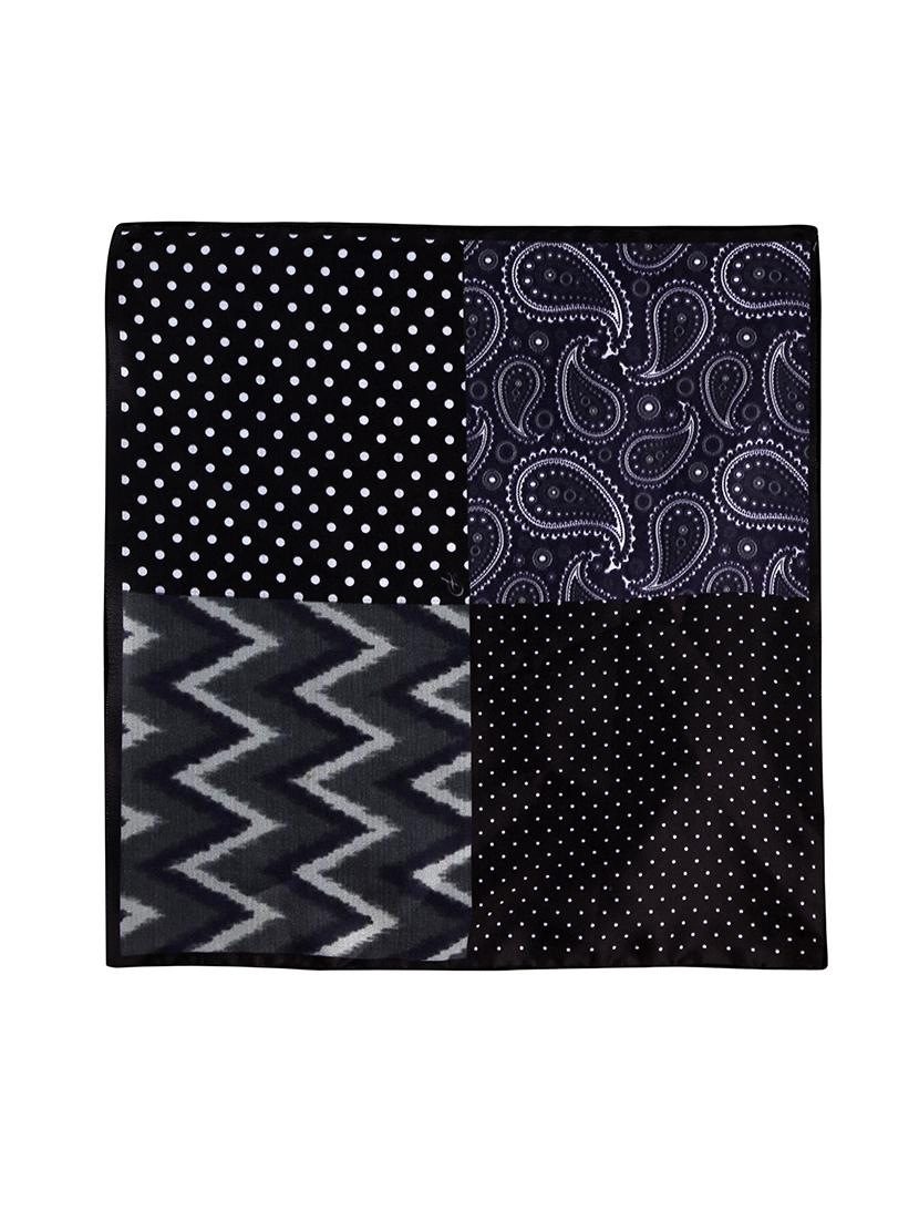 black polyester pocketsquare - 15024025 - Zoom Image - 3