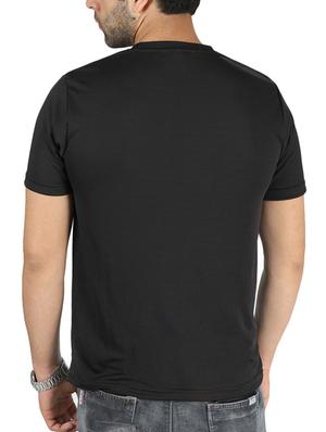 black cotton chest print t-shirt - 15024285 - Standard Image - 3