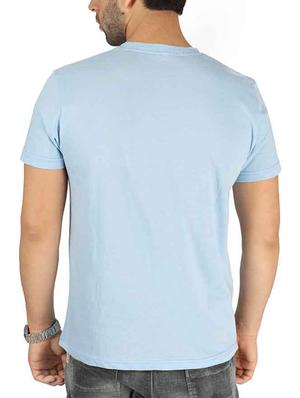 light blue cotton t-shirt - 15024289 - Standard Image - 3