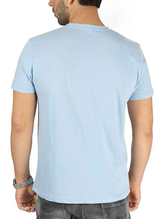 light blue cotton t-shirt - 15024289 - Zoom Image - 3